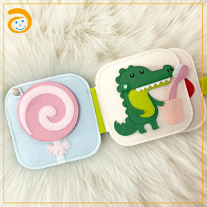 <span class=keywords><strong>Libro</strong></span> de Actividades de Fieltro Personalizado al por Mayor, Juguete Educativo Montessori, <span class=keywords><strong>Libro</strong></span> de Tela Suave para Bebés y Niños Pequeños - Product Image 2