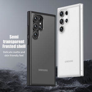 Pour <span class=keywords><strong>Samsung</strong></span> <span class=keywords><strong>Galaxy</strong></span> S24 <span class=keywords><strong>Ultra</strong></span> Transparent Hybride Étui En Silicone S24 Plus Pare-chocs Clair Mat Antichoc Armure Couverture Rigide - Product Image 2