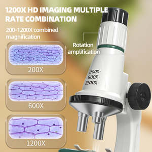 Kit de Ciências Biológicas Direto da Fábrica 1200X Microscópio Científico Experimento Brinquedo Educativo para Crianças. - Product Image 5