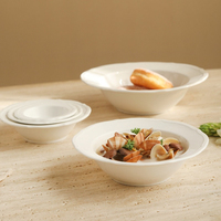 Bol en céramique et porcelaine de couleur unie, style français, avec dentelle, design mignon, durable, petit, pour soupe, salade, fruits, yaourt, céréales, dessert, gâteau