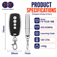 Télécommande sans fil RF 4 boutons à code d'apprentissage EV1527 433 MHz pour système d'ouverture automatique de fenêtre à toit - Vente en gros usine