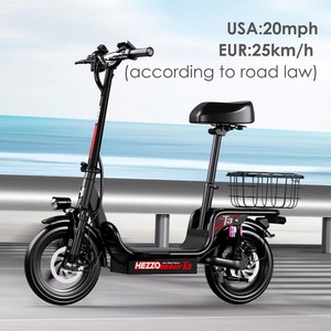 Patinete Eléctrico Urbano HEZZO T3, 48V 500W, 20 mph, 15Ah, con Canasta, Totalmente Suspensión, Doble Uso, Disponible en Almacenes de EE. UU. y la UE - Product Image 1