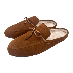 Mocassin en daim pour hommes <span class=keywords><strong>Chaussons</strong></span> avec cravate Semelle extérieure durable Slip on Memory Foam Intérieur Extérieur Sabot Maison Chaussures - Product Image 1