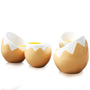 Restaurant Fiberglass Dining Lounge Egg <strong>Shell</strong> <strong>Chair</strong> and Coffee Yolk Table Set - Product Image 1