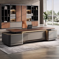 Meubles de bureau modernes, table de bureau en bois, design de bureaux de direction, bureaux de luxe en forme de L, bureau de direction pour PDG