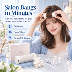 เครื่องม้วนผมแบบพกพา สำหรับจัดแต่งทรงผม ทำผมหน้าม้า ให้ผมดูหนานุ่ม ปลายงอนเข้าด้านใน ใช้งานได้ทุกที่ - Product Image 1