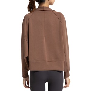 Chaqueta de Yoga Athena Lulu Modal para Mujer, Estilo Cardigan con Capa de Aire, Color Blanco, Albaricoque, Castaño, Gris Grafito - Product Image 4