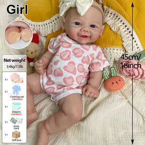 Muñeca Reborn <span class=keywords><strong>de</strong></span> Silicona Suave <span class=keywords><strong>de</strong></span> 18 Pulgadas, Realista, Tipo Bebé Recién Nacido, Anatómicamente Correcta, Venta al Por Mayor - Product Image 4