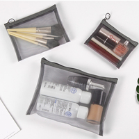 Classeur transparent en nylon avec logo personnalisé A5/A6 Sacs à cosmétiques pour documents avec lettre Rangement pour fournitures de bureau de voyage avec pochette à fermeture éclair en maille