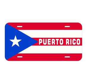Placa de Matrícula con la Bandera de Puerto <span class=keywords><strong>Rico</strong></span>, Emblema Patriótico, 6 x 12 Pulgadas, Placa Delantera para Auto, Accesorio Decorativo para Vehículo, Gran Venta - Product Image 1