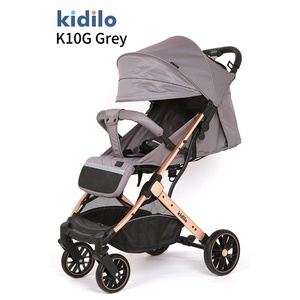 Poussette bébé Kidilo Grey OLIVER, adaptable aux voitures, peut s'asseoir et se coucher, légère, pliable, multifonctionnelle, absorption des chocs pour nouveau-nés, haute performance - Product Image 5