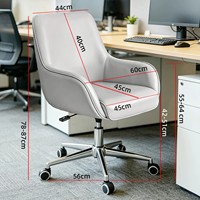 Chaise de bureau ergonomique moderne réglable pivotante pour ordinateur, avec roulettes, pour cadre dirigeant