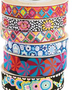 Ruban tissé par ruban fait sur commande d'usine pour le ruban imprimé <span class=keywords><strong>rouge</strong></span> de satin de cadeau de double couleur unie de vêtements - Product Image 5