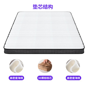 Colchón Tatami de Látex Natural con Fibra de Coco, Cojín Suave y Transpirable para Dormitorio - Product Image 5