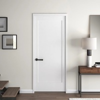 Porte intérieure blanche apprêtée style Shaker à 2 panneaux, 30x80 pouces, en MDF à âme pleine, alternative pour chambre à coucher