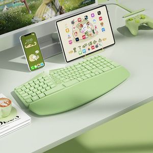 Mouse nirkabel Keyboard mekanis yang berfokus pada Nyaman Untuk tipe jam panjang mengurangi ketegangan pergelangan tangan meningkatkan efisiensi kerja anti-jatuh - Product Image 5
