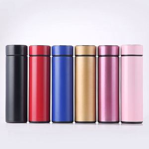 Botella DE AGUA DE ACERO INOXIDABLE personalizada de 500ml, termo con Sensor, pantalla de temperatura, frascos de vacío para bebidas frías y calientes, regalo - Product Image 5