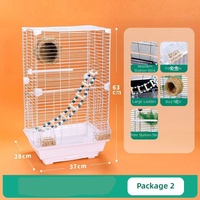 Cage à oiseaux décorative double couche anti-évasion en métal transparent pour perroquets, perruches, paons et calopsittes – Vente en gros
