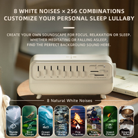 Speaker White Noise Multifungsi Mesin Audio untuk Tidur dengan Lampu Ambient dan Pengisi Daya Nirkabel untuk Kamar Tidur dan Kantor