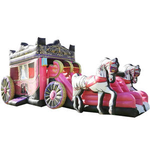 <span class=keywords><strong>Castillo</strong></span> Inflable con Tobogán, Diseño <span class=keywords><strong>de</strong></span> Carruaje <span class=keywords><strong>de</strong></span> <span class=keywords><strong>la</strong></span> <span class=keywords><strong>Princesa</strong></span> <span class=keywords><strong>Cenicienta</strong></span>, para Niños - Product Image 1