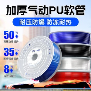 สายลมนิวเมติก Qingze PU ขนาด 8 มม. สายลม 12 มม. ทนทานต่อการสึกหรอ ทนแรงดัน อุปกรณ์เสริมสำหรับเครื่องอัดอากาศ - Product Image 3