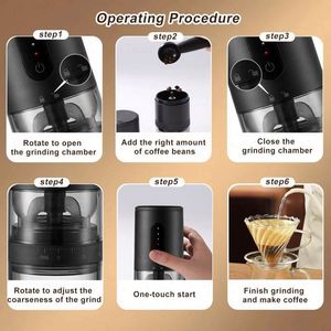 Cafetera Inalámbrica Digital 2026 con 38 Niveles de Ajuste, Molinillo de Café Eléctrico Portátil Recargable por USB para Exteriores - Product Image 6