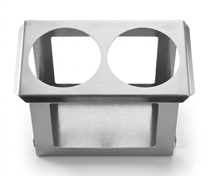 2 Hole 1/9 <b>Squeeze</b> <b>Bottle</b> Holder Commercial Kitchen Furniture Restaurant Kitchen Counter Restaurant Condiment - Product Image 2