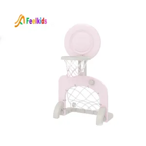 Baby indoor furniture basketball hoops kids basketball with football gate for children