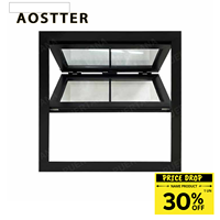 Ventana Plegable de Aluminio para Exteriores Comerciales, AOSTTER con Certificación CE, Insonorizada, con Rotura de Puente Térmico, Doble Acristalamiento, Abatible Superiormente