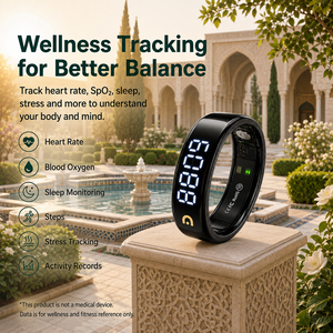 Wholesale Smart Azan Alarm Digital Tasbeeh Counter Ring with App Control BT for Muslim Prayer Tracking Zikr Ring - Product Image 6
