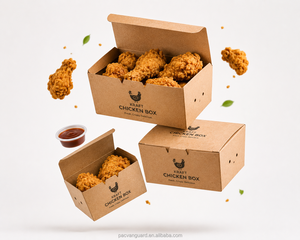 Boîtes d'emballage alimentaire jetables en papier recyclé de qualité supérieure, taille moyenne, faible MOQ, abordables, polyvalentes, économiques, MOQ 1000 pièces - Product Image 2