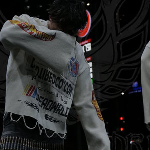 Thả vai trên tất cả các in ấn kỹ thuật số tùy chỉnh trọng lượng nặng liền mạch 100% bông Waffle cổ điển tách đau khổ Áo Thun t Áo sơ mi - Product Image 5