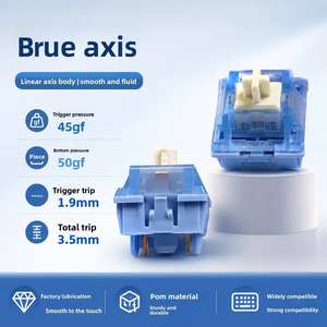 สวิตช์คีย์บอร์ดแบบกลไก KTT <span class=keywords><strong>Brue</strong></span> Axis สวิตช์แบบ Linear สำหรับคีย์บอร์ดแบบ Hot-Swappable DIY แบบ 5 พิน มีสินค้าในสต็อก - Product Image 2