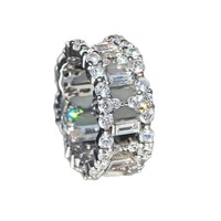 Cincin Wanita Mewah Terlaris, Desain Geometris, Bertabur Zirkon dan Mutiara, Perhiasan Stylish, Trendi, dan Unik