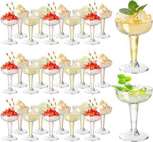 Mingyu 125ml Mini Martini Cocktail Glass Clear PS Material para PROM Buffet Carnival para servir vino y helado - Product Image 2