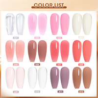 Kit de Polygel 30ml 12 Couleurs Nuances Rose Gelée Nude pour Extension et Façonnage des Ongles, Fournitures de Manucure DIY pour Salon
