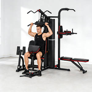 Attrezzatura All-in-One per Bodybuilding, Macchina Multifunzione a Tre Stazioni con Selezione del Carico a Perno - Product Image 4