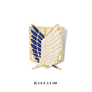 Broche en émail japonais Anime <span class=keywords><strong>Attack</strong></span> <span class=keywords><strong>on</strong></span> <span class=keywords><strong>Titan</strong></span> Eren Jaeger Mikasa Ackerman Jiyuu No Tsubasa Cartoon Brooch Fashion Lapel Badge Gifts - Product Image 4