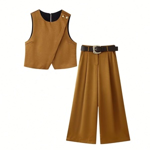 Pantaloni Donna 2026 Nuova Moda con Cintura in Seta Morbida, Vita Alta Vintage con Chiusura a Zip, Pantaloni Femminili Mujer - Product Image 6