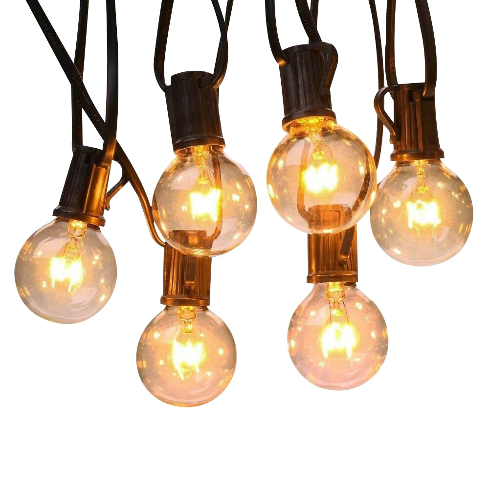 Outdoor Light String G40 LED Filament Bulb Christmas Waterproof Outdoor String Lights Decoration