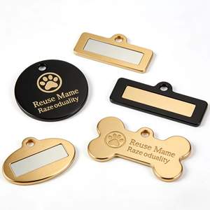 Plaques d'identification personnalisées en acier inoxydable gravées pour chiens et chats – Accessoire anti-perte pour collier avec nom personnalisé - Product Image 2