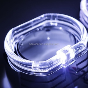 Factory Price 3 Inch Decoration Cover for Car Xenon Projector Lens Headlight With LED Angel-Eye LED DRL Auto Light Rerofit Kits - Product Image 3