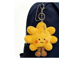 Porte-clés et breloques de sac en peluche jaune Happy Sun Kawaii avec jambes, pour femmes et enfants, excellent cadeau, 6,3 pouces