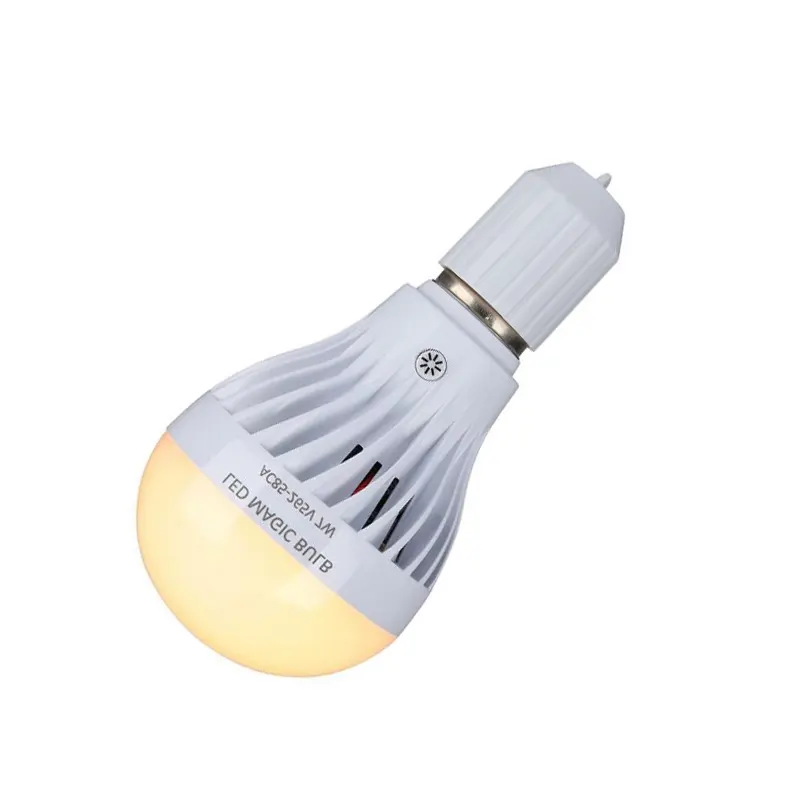 7W E27 Warm light Emergency Bulb Lamp Rechargeable Light with Remote Control Switch Dimming Camping Tent Light Bulb