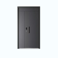 Portes de sécurité pour entrée de maison, porte extérieure pivotante, serrure intelligente numérique, porte de sécurité en acier imperméable, portes extérieures doubles