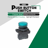 LVBO Xb5 Bouton poussoir Bouton poussoir illuminé Interrupteur momentané NC NO Voltage 220V 24V XB5-AV3361