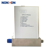 Débitmètre de masse de gaz en acier inoxydable NONCON MF5000 pour Hydrogène, Méthane, Monoxyde de carbone, Acétylène, Air, Plage de débit 0,15-800 L/min, Précision +/-1%