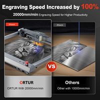 ORTUR Laser Master 3 avec pieds pliables, graveur et découpeur laser puissant de 10 W, commande par application, machine de gravure laser 20000 mm/min