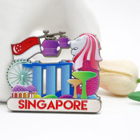 Aimants de réfrigérateur décoratifs en métal, 80 mm, souvenirs des provinces du Canada, Malmo, New York, EAU, Osaka, Alsace, Rome, Finlande, vente en gros