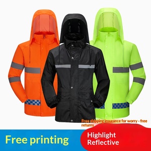 Ensemble pantalon et veste <span class=keywords><strong>de</strong></span> <span class=keywords><strong>pluie</strong></span> réfléchissants pour homme, ensemble imperméable épais et complet pour les travaux <span class=keywords><strong>de</strong></span> voirie et d'assainissement - Product Image 2